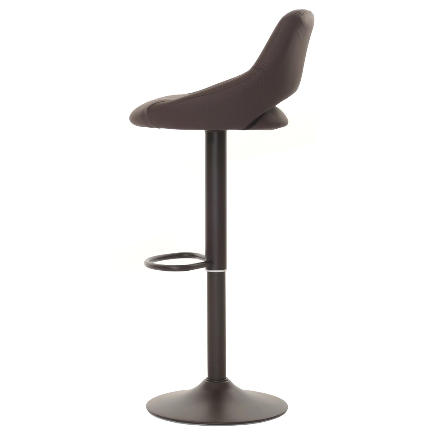 Cosmo Casa - Set van 2 Barkrukken - Barkruk - Draaibare Voetsteun - Kunstleer - Metaal - Bruin