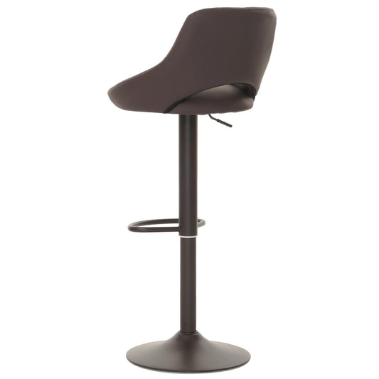 Cosmo Casa - Set van 2 Barkrukken - Barkruk - Draaibare Voetsteun - Kunstleer - Metaal - Bruin