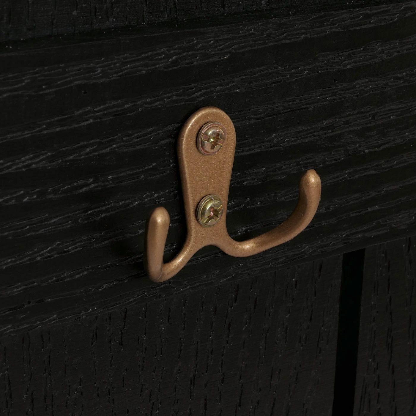 Cosmo Casa - Wandkapstok - Paulownia Paneel met 7 Haken - 86x60cm - Zwart