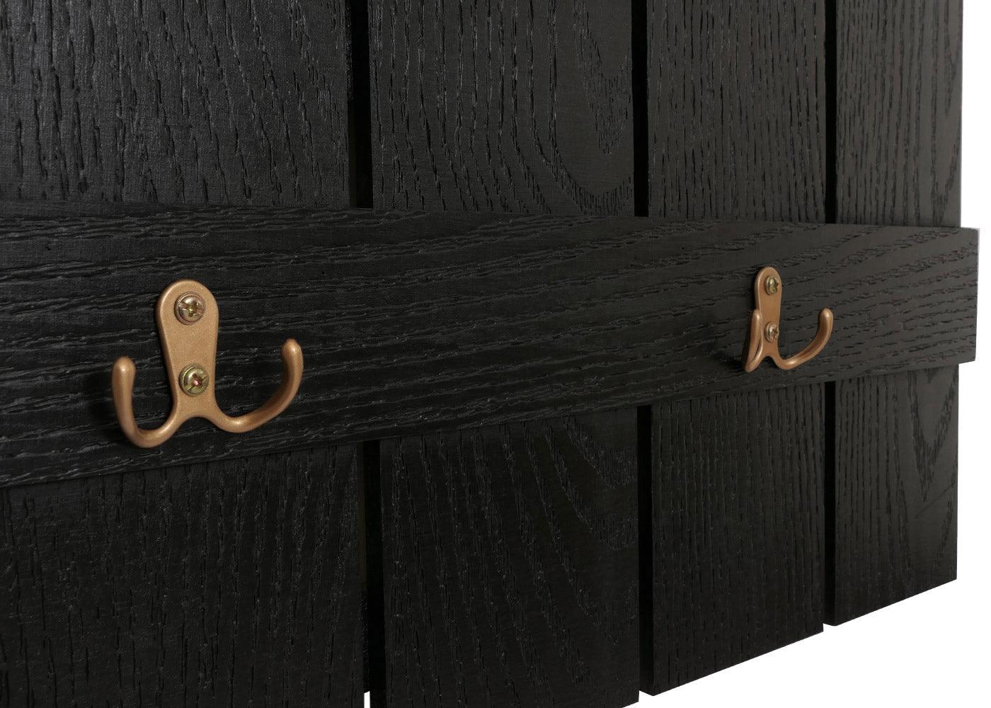 Cosmo Casa - Wandkapstok - Paulownia Paneel met 7 Haken - 86x60cm - Zwart