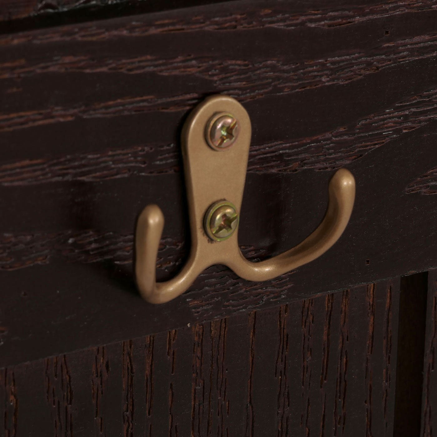 Cosmo Casa - Wandkapstok - Paulownia Paneel met 7 Haken - 86x60cm - Bruin