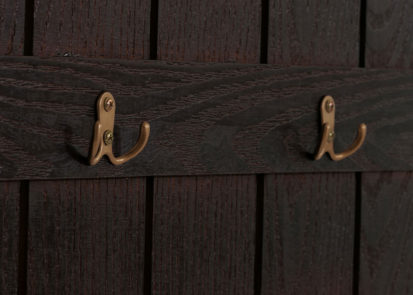 Cosmo Casa - Wandkapstok - Paulownia Paneel met 7 Haken - 86x60cm - Bruin