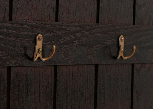 Cosmo Casa - Wandkapstok - Paulownia Paneel met 7 Haken - 86x60cm - Bruin