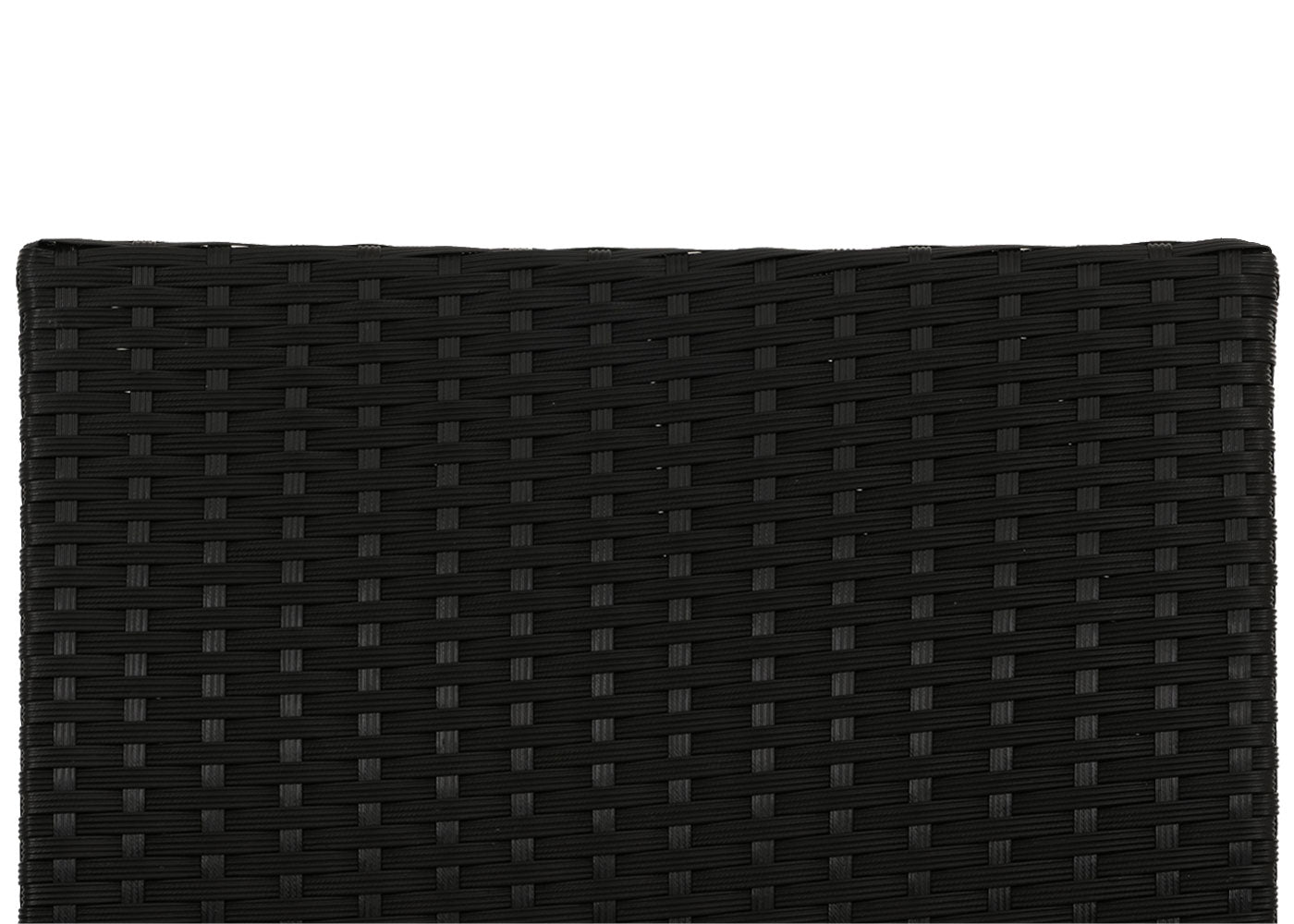 Cosmo Casa - Poly Rattan Tuinset - Metalen Frame met Glastextiel - Antraciet - Crème Kussens