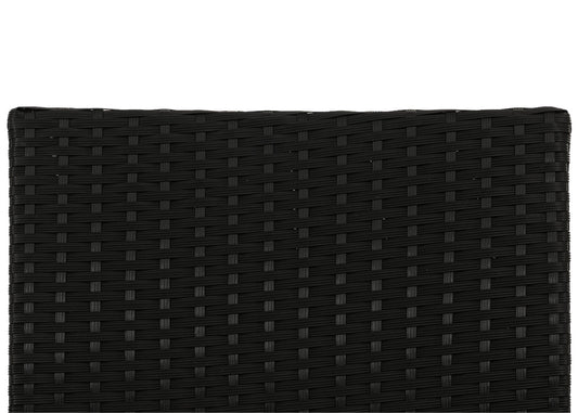 Cosmo Casa - Poly Rattan Tuinset - Metalen Frame met Glastextiel - Antraciet - Crème Kussens