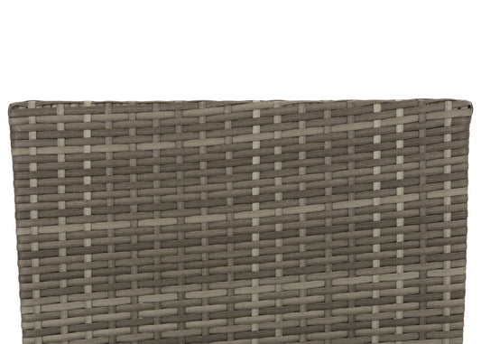 Cosmo Casa - Poly Rattan Tuinset - Metalen Frame met Glastextiel - Grijs - Lichtgrijze Kussens