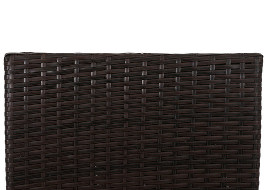 Cosmo Casa - Poly Rattan Tuinset - Metalen Frame met Glastextiel - Bruin - Crème Kussens