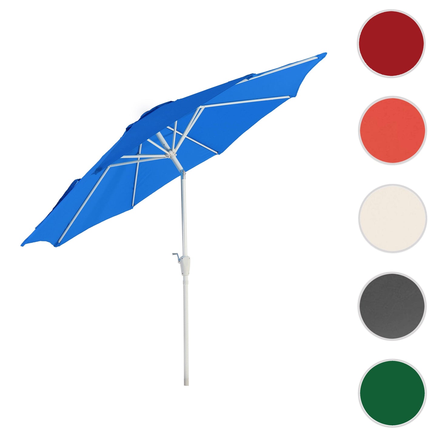 Cosmo Casa - Parasol - Tuinparasol - 3m kantelbaar - Polyester aluminium - 5kg - Blauw