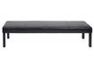 Cosmo Casa - Bank - Gestoffeerd - Kunstleer - Zwart - 180×43×49 cm
