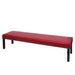 Cosmo Casa - Beklede Bank - Donkere Poten - Kunstleer - Glanzend Rood - 180x43x49cm