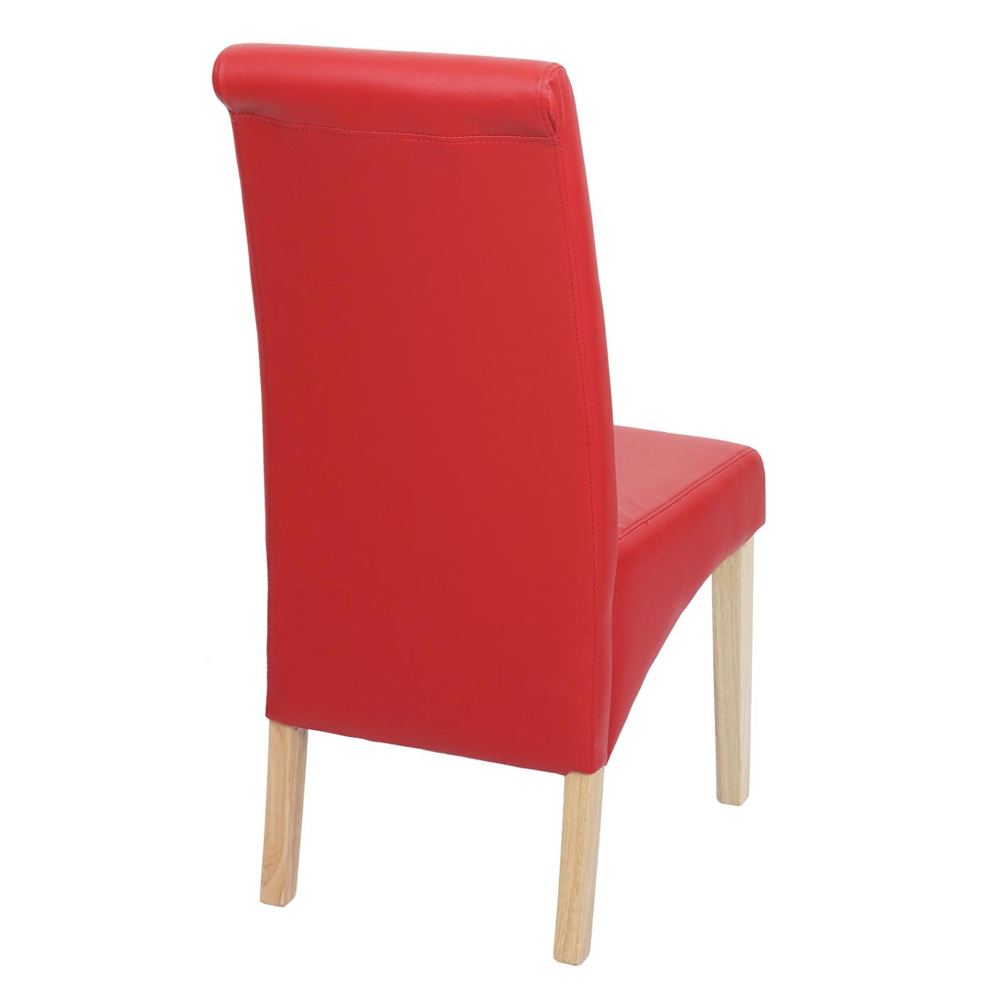 Cosmo Casa - Set van 2 Eetkamerstoelen - Lichte poten - Kunstleer - Rood