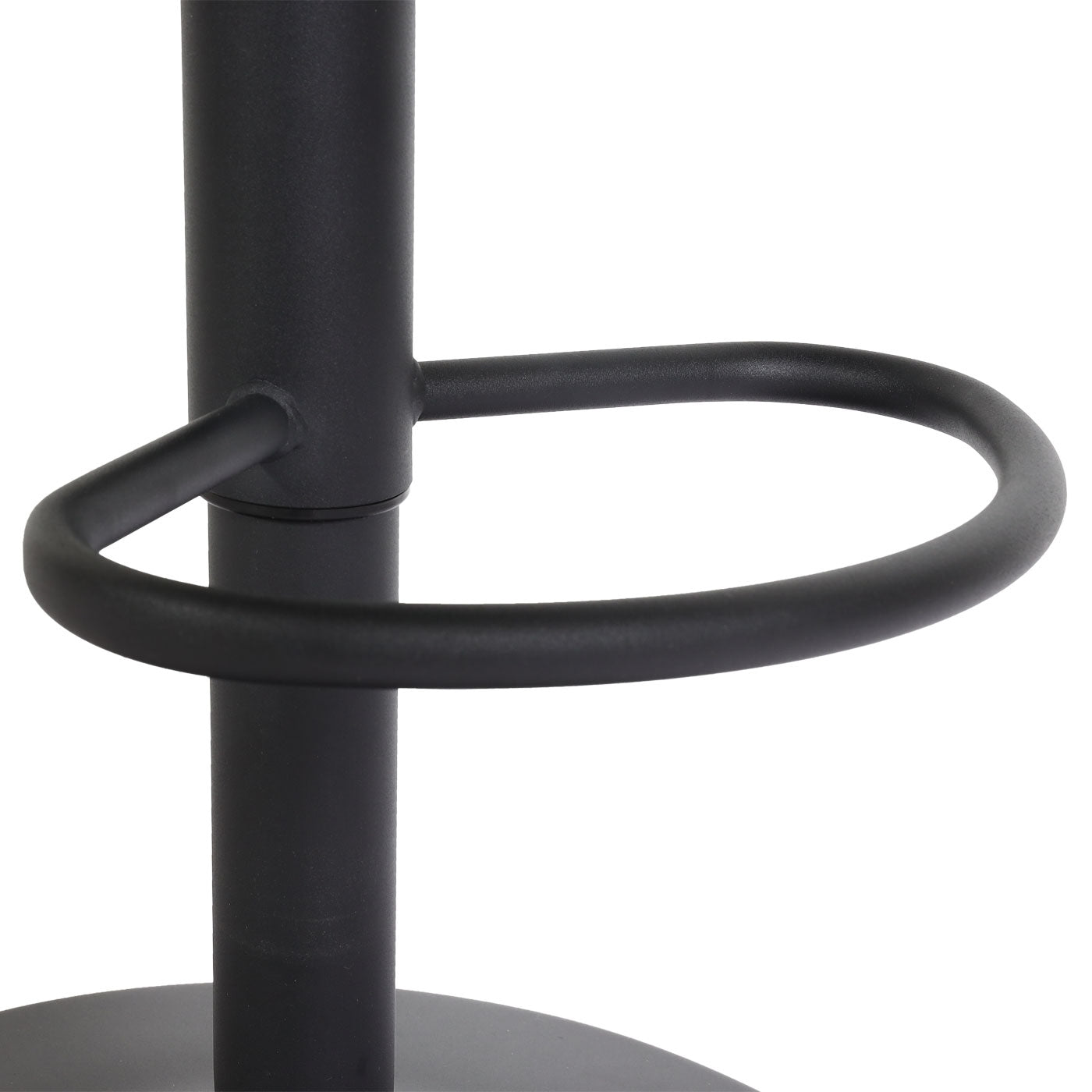 Cosmo Casa - Set van 2 Barkrukken - Draaibaar met Armleuning en Voetsteun - Textiel IJzer FSC - Zwart met Donkerbruine Voet