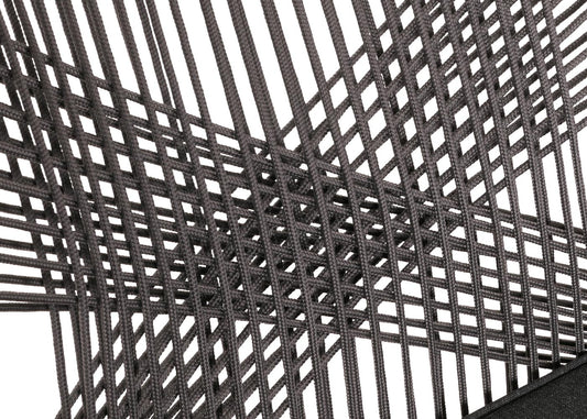 Cosmo Casa - Set van 2 Buitenfauteuils - Weerbestendig Touwgaas - Acaciahout - Donkergrijze Kussens - Lichtgrijs Frame