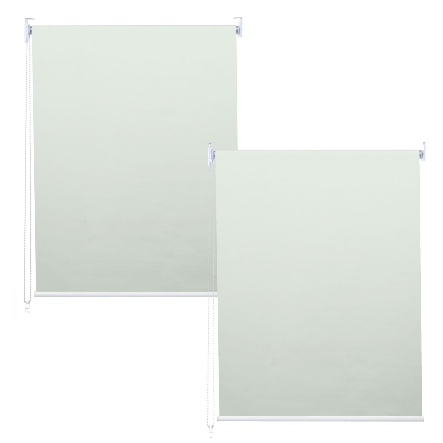 Cosmo Casa - Set van 2 Rolgordijnen - Ondoorzichtig - Textiel - Crème - 100×160 cm