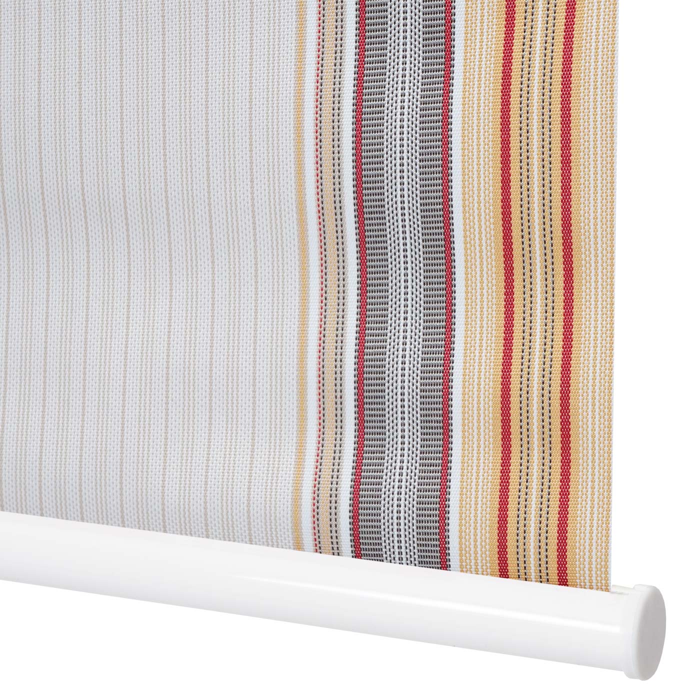 Cosmo Casa - Set van 2 Rolgordijnen - Ondoorzichtig - Textiel - Grijsbruinoranje - 120×230 cm