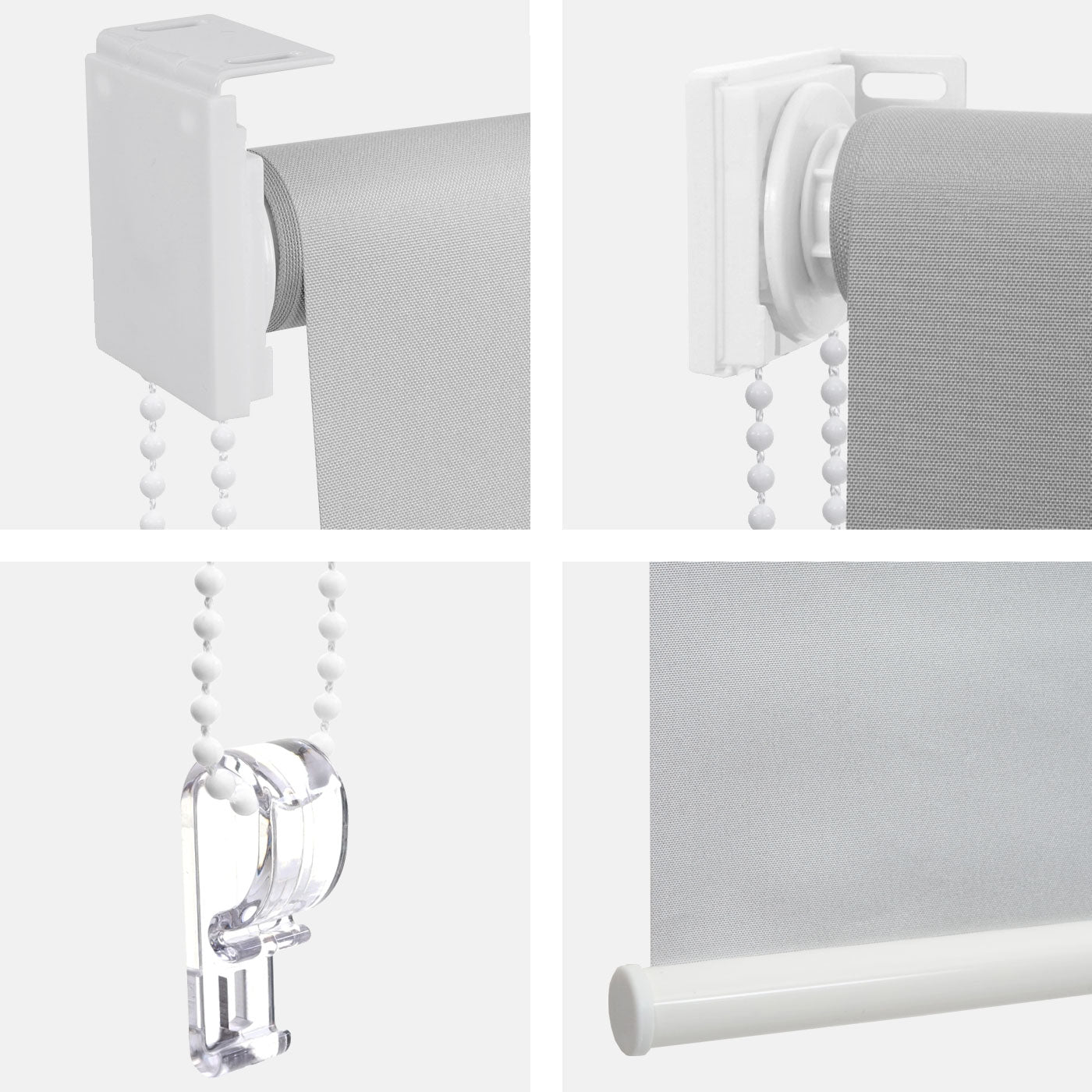 Cosmo Casa - Set van 2 Rolgordijnen - Ondoorzichtig - Textiel - Groenwit - 120×230 cm