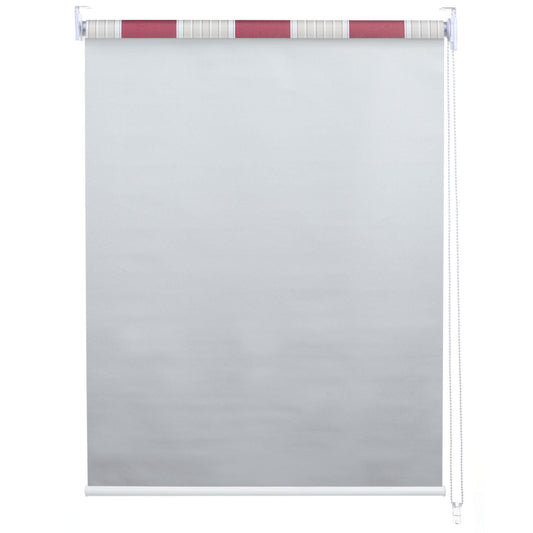 Cosmo Casa - Set van 2 Rolgordijnen - Ondoorzichtig - Textiel - Roodwitbeige - 120×230 cm