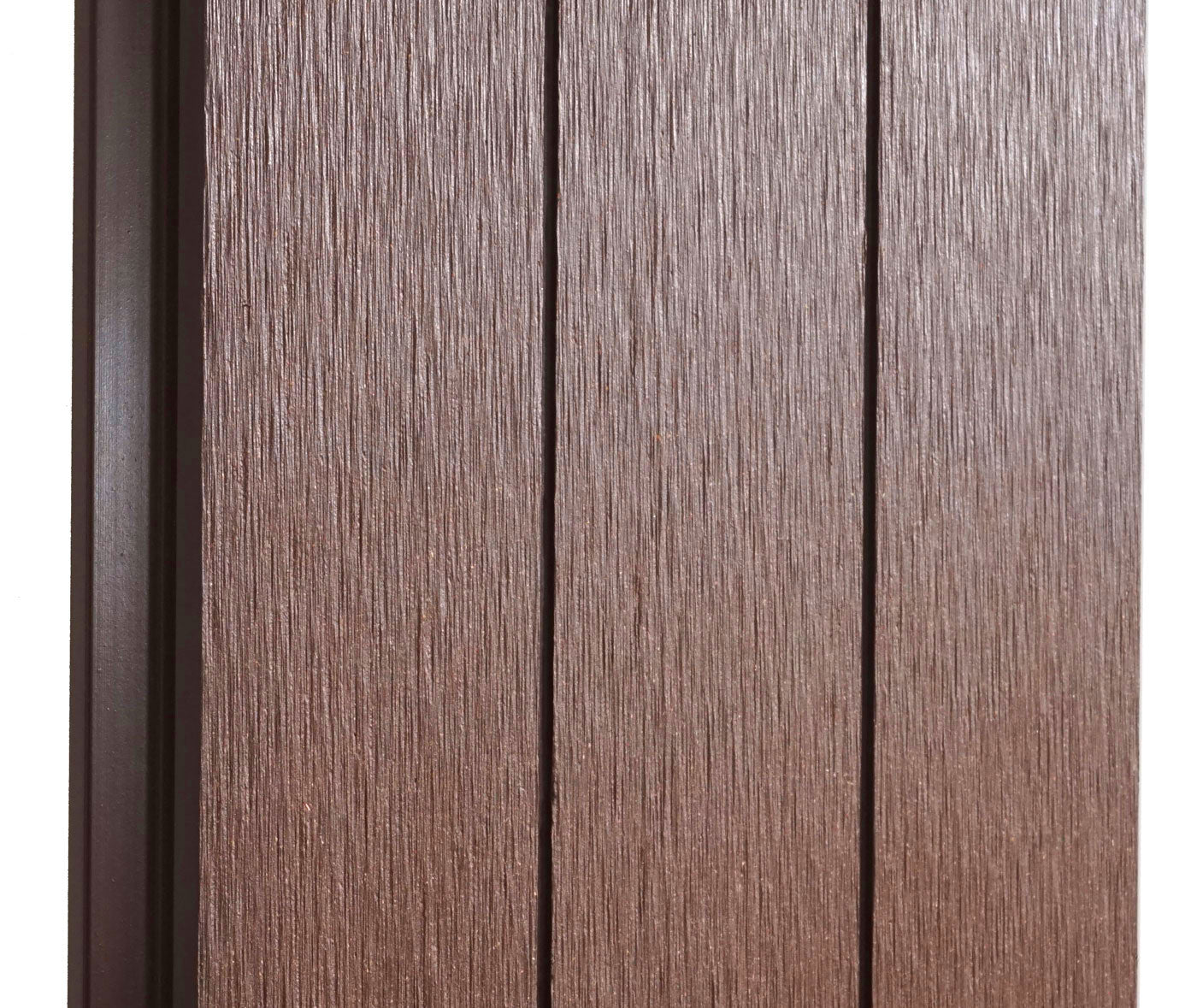 Cosmo Casa - Privacyscherm Sarthe - Windscherm met paal voor inbeton - WPC - Bruin - Smal basiselement 105 cm