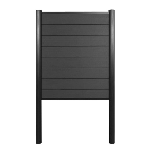 Cosmo Casa - Privacyscherm Sarthe - Windscherm hekwerk - WPC aluminium - Antraciet - Smal basiselement 100 cm