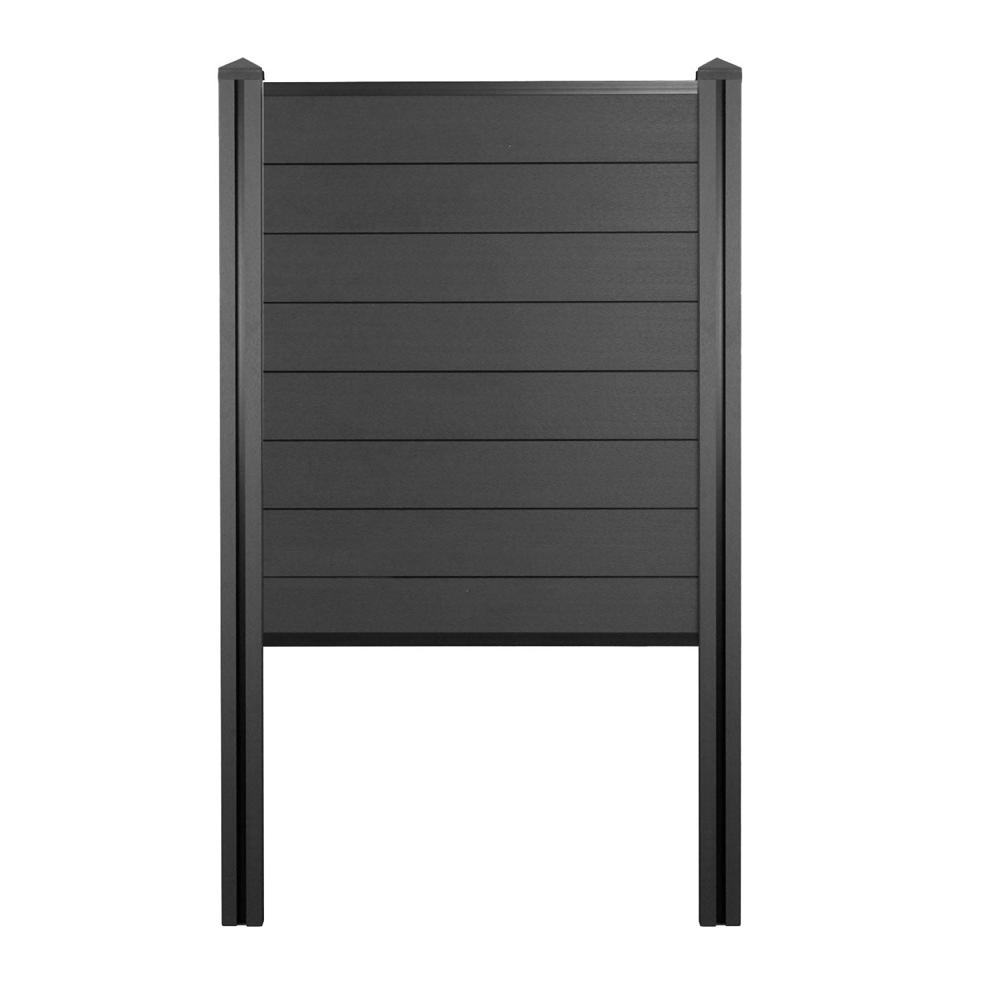 Cosmo Casa - Privacyscherm Sarthe - Windscherm met paal voor inbeton - WPC - Antraciet - Smal basiselement 105 cm