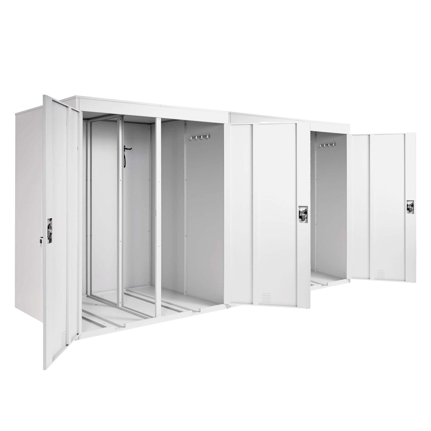 Cosmo Casa - Fietsenstalling 4-persoons - Uitbreidbaar - Metaal - Lichtgrijs