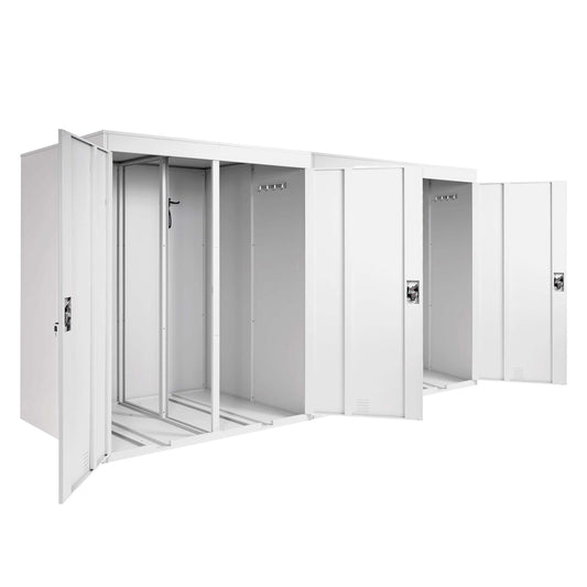 Cosmo Casa - Fietsenstalling 4-persoons - Uitbreidbaar - Metaal - Lichtgrijs