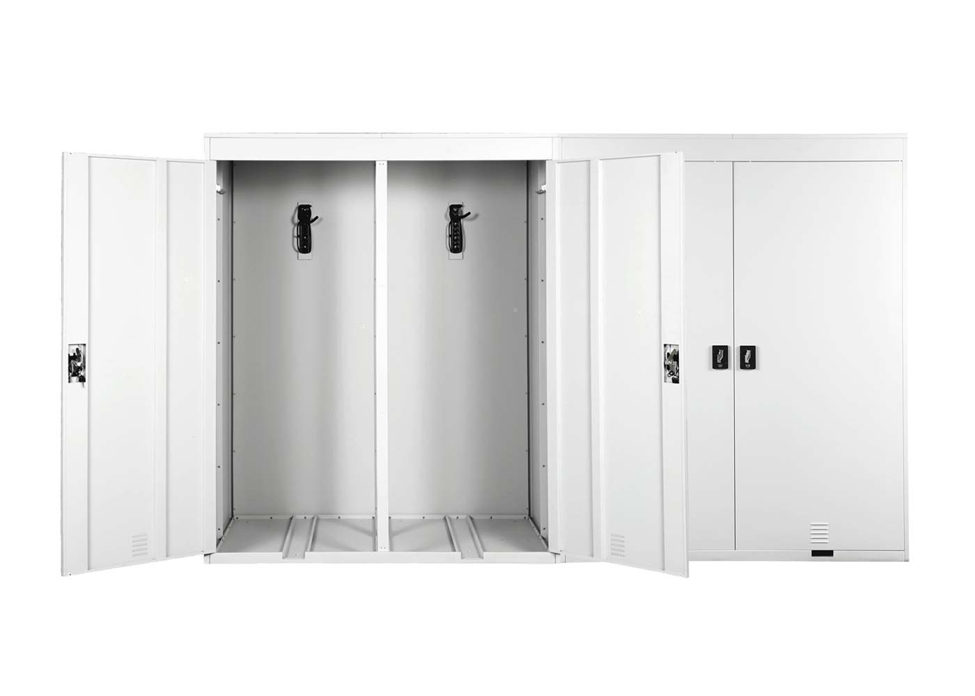 Cosmo Casa - Fietsenstalling 4-persoons - Uitbreidbaar - Metaal - Lichtgrijs