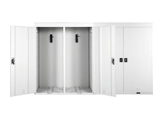 Cosmo Casa - Fietsenstalling 4-persoons - Uitbreidbaar - Metaal - Lichtgrijs