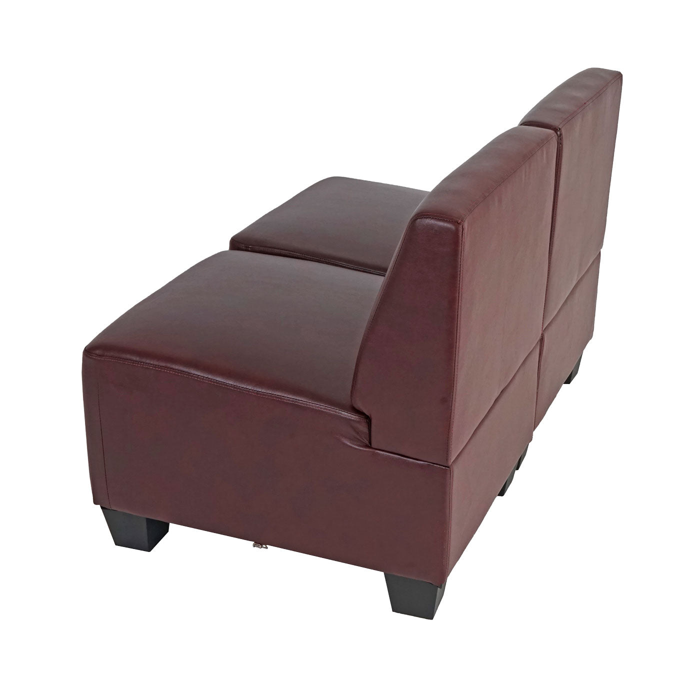 Cosmo Casa - 2-zitsbank - Modulair ontwerp - Kunstleer - Roodbruin - Zonder armleuningen