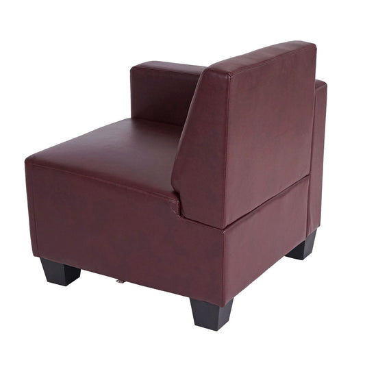 Cosmo Casa - 4-zitsbank - Modulair ontwerp - Kunstleer - Roodbruin