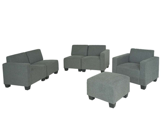 Cosmo Casa - Banksysteem - Modulair 3-1-1-1 opstelling - Stof textiel - Grijs