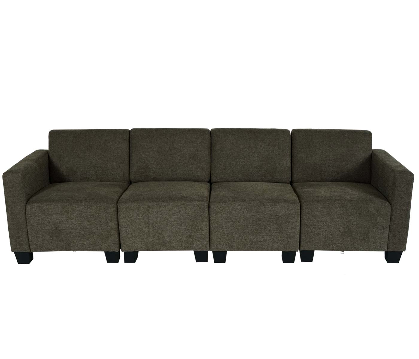 Cosmo Casa - 4-zitsbank - Modulair ontwerp - Stof textiel - Bruin