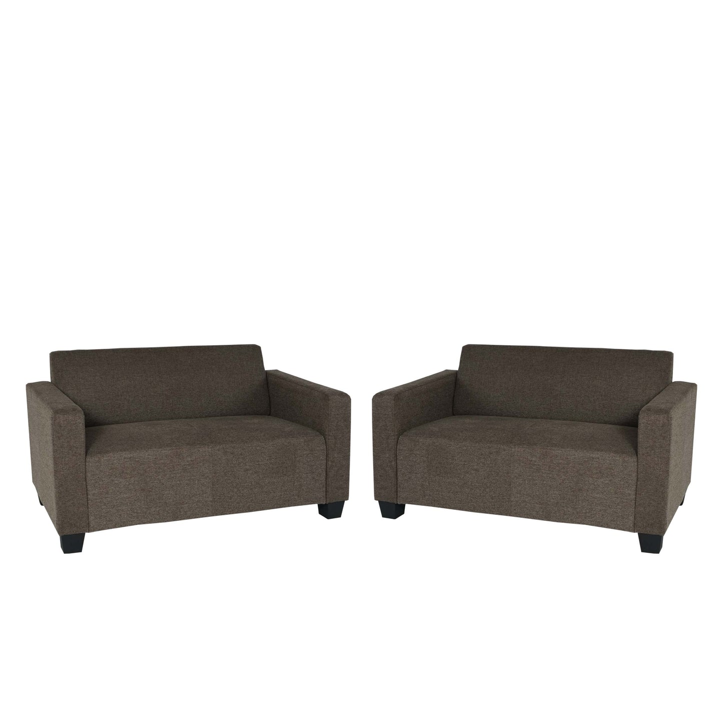 Cosmo Casa - Bankstel - 2× 2-zitsbank - Stof textiel - Bruin