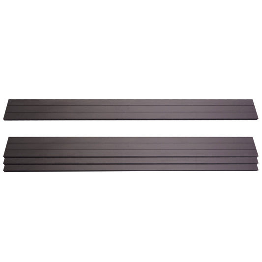 Cosmo Casa - Set van 4 Lamellen voor WPC Privacyscherm Sarthe - Windbeschermingsplanken - WPC - Antraciet - ca. 1 m² - 180 cm