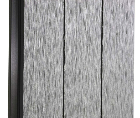 Cosmo Casa - WPC Privacyscherm Sarthe - Windscherm & Basiselement - Aluminium Palen om in Beton te Plaatsen - Grijs - 1,90 m