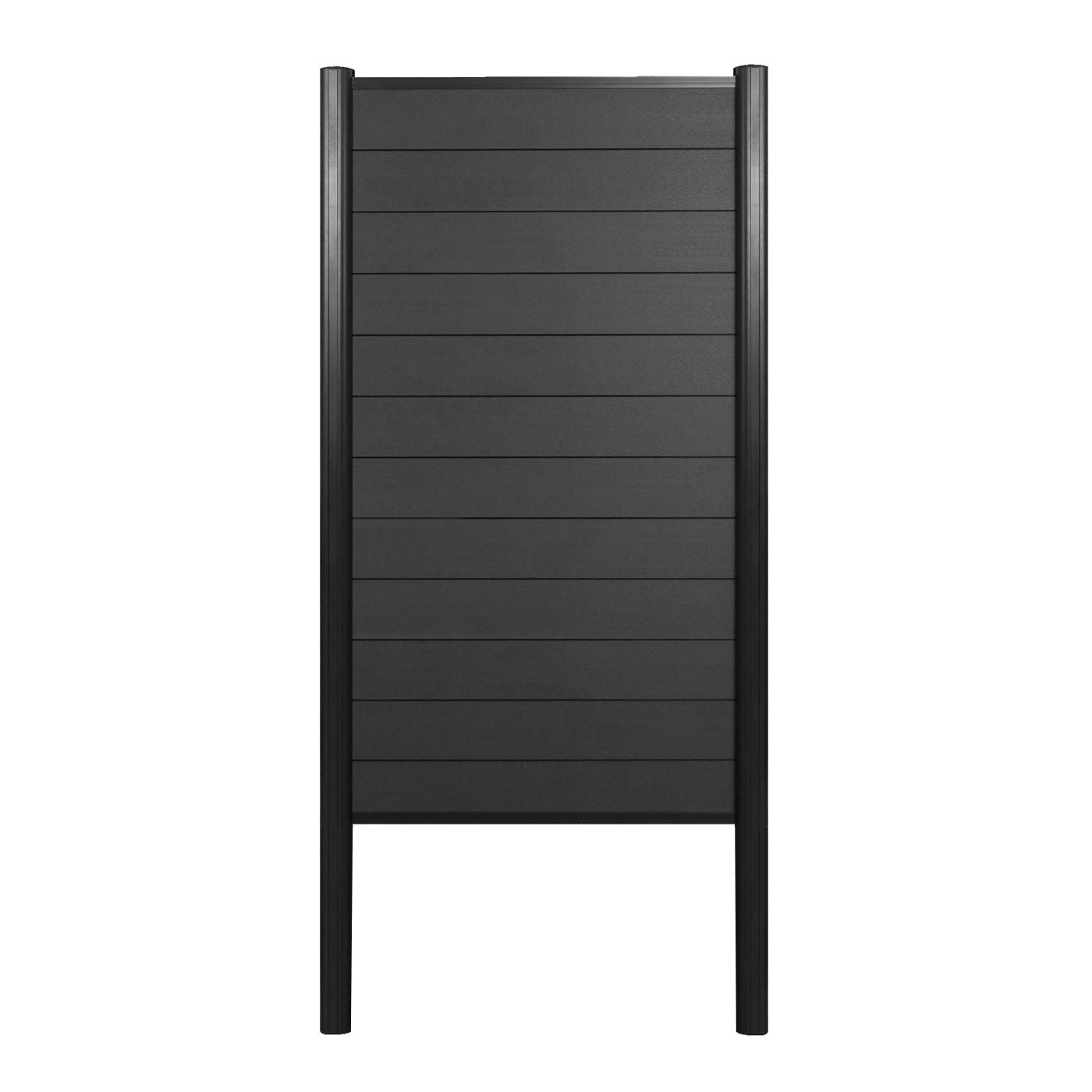 Cosmo Casa - WPC Privacyscherm Sarthe - Windscherm & Smal Basiselement - Aluminium Palen om in Beton te Plaatsen - Antraciet - 1,00 m