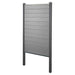 Cosmo Casa - Privacyscherm Sarthe - Windscherm met paal voor inbeton - WPC - Grijs - Smal basiselement 105 cm