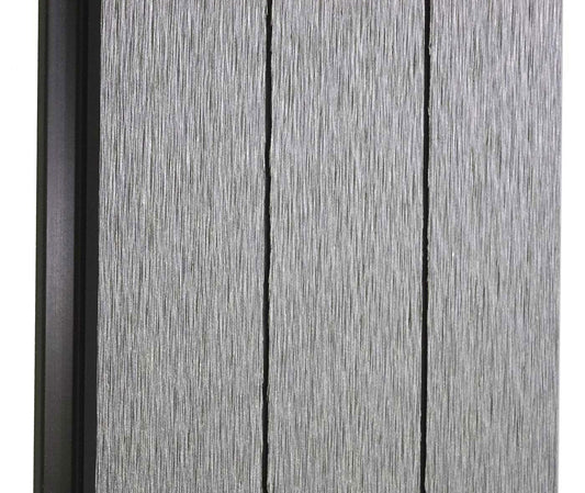 Cosmo Casa - Privacyscherm Sarthe - Windscherm met paal voor inbeton - WPC - Grijs - Smal basiselement 105 cm