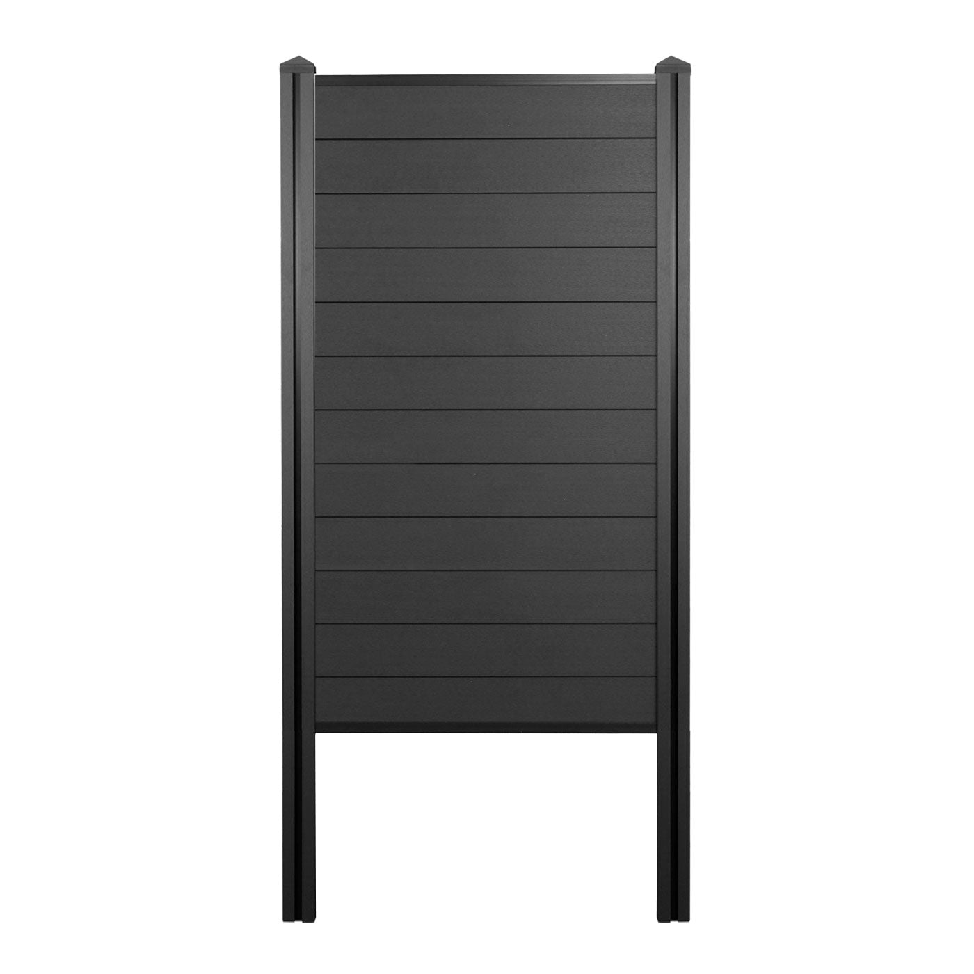 Cosmo Casa - Privacyscherm Sarthe - Windscherm met paal voor inbeton - WPC - Antraciet - Smal basiselement 105 cm