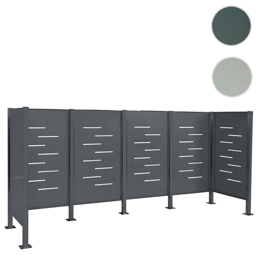 Cosmo Casa - Vuilnisbakopslag - Frame - Metaal - Antraciet - 150×325×85 cm