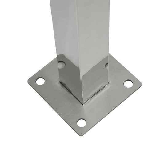 Cosmo Casa - Vuilnisbakhek - Robuuste RVS-constructie - RVS - Zilver - 150×325×85 cm