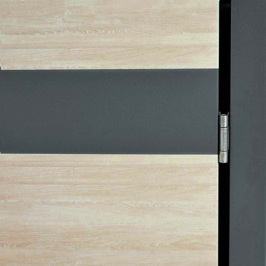 Cosmo Casa - Set van 4 Vuilnisbakbekleding - Uitbreidbaar - Metaal - Beukenhoutlook - Lichtbruin