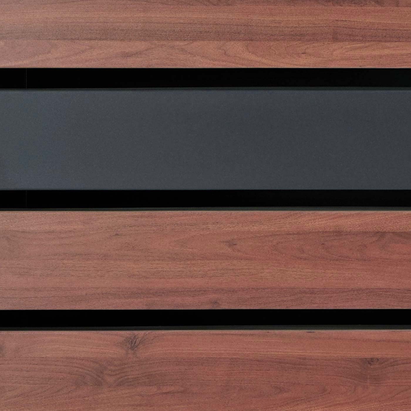 Cosmo Casa - XL Afvalbakbekleding - Afvalcontainerbak - Metaal - Antraciet & Kersenhoutlook - Donkerbruin