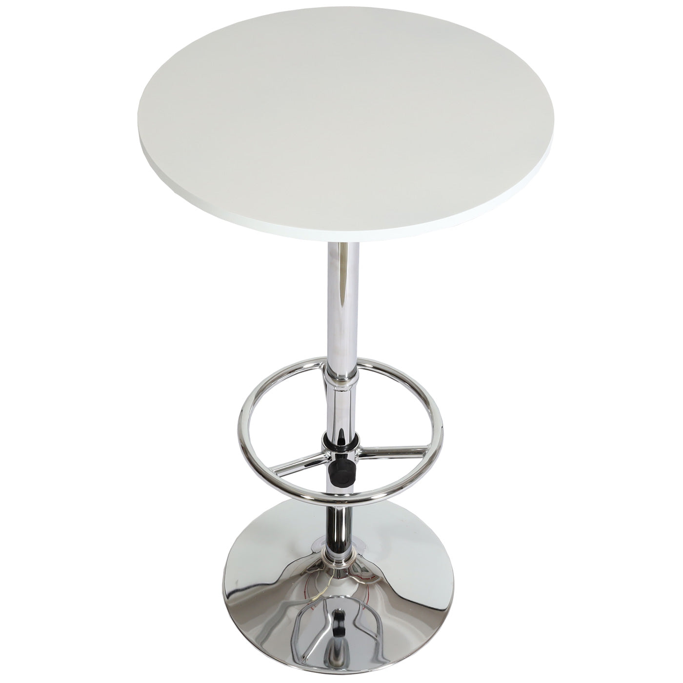 Cosmo Casa - Bartafel - Bistrotafel - Ontvangsttafel - Bari met Voetsteun - 60 cm - Wit