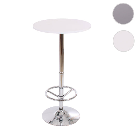 Cosmo Casa - Bartafel - Bistrotafel - Ontvangsttafel - Bari met Voetsteun - 60 cm - Wit