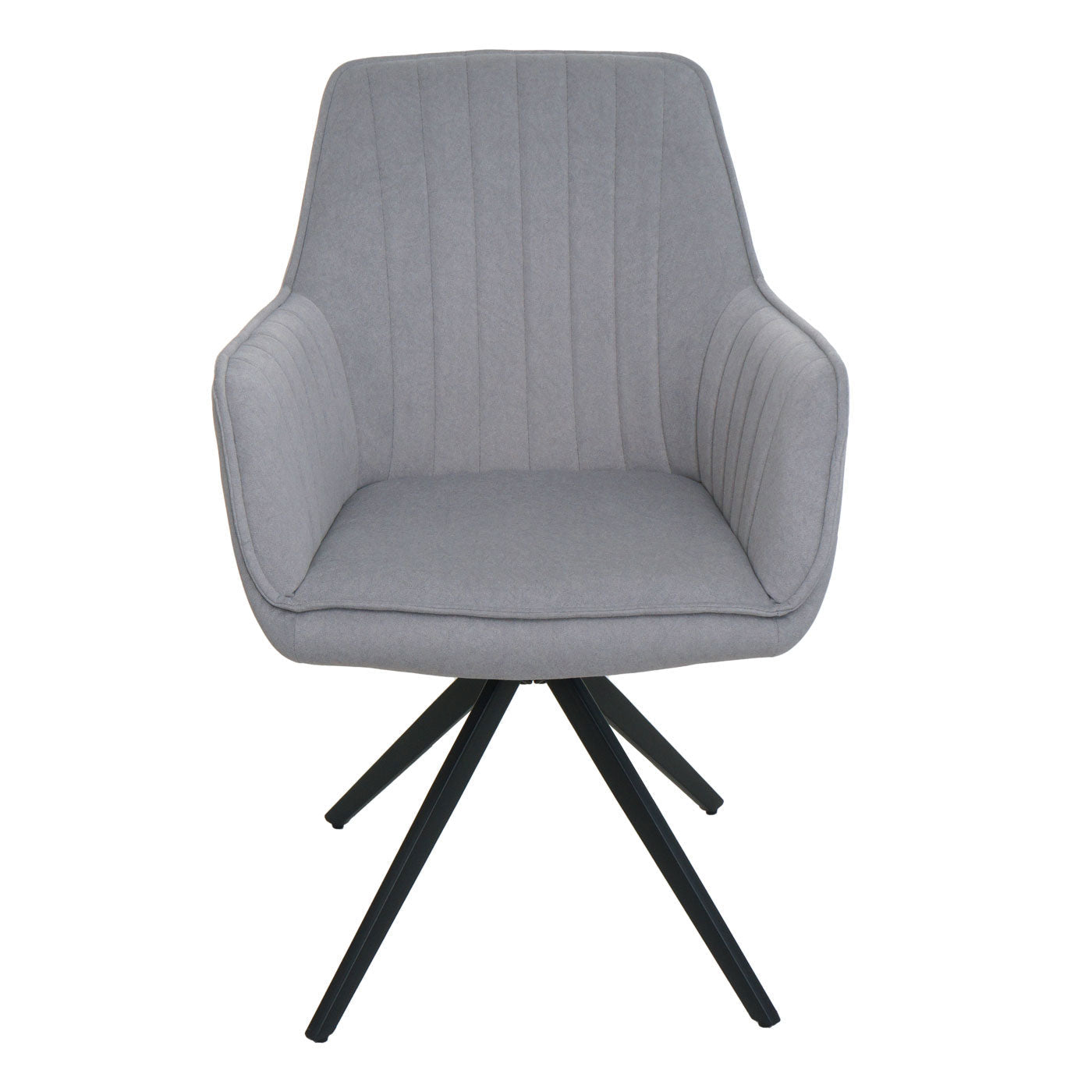 Cosmo Casa - Set van 6 Eetkamerstoelen - Draaibaar - Textiel - Lichtgrijs