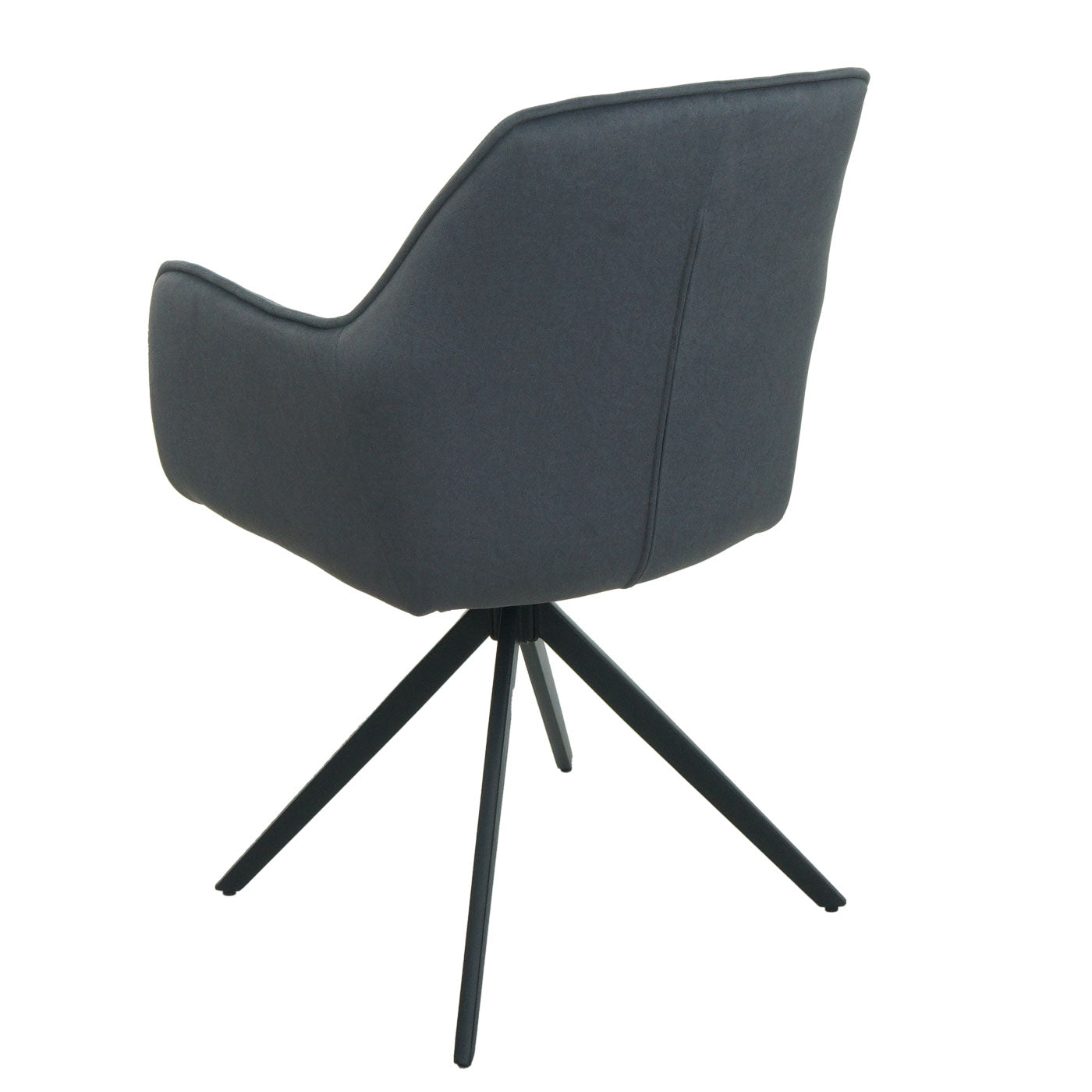 Cosmo Casa - Set van 6 Eetkamerstoelen - Draaibaar - Textiel - Antraciet