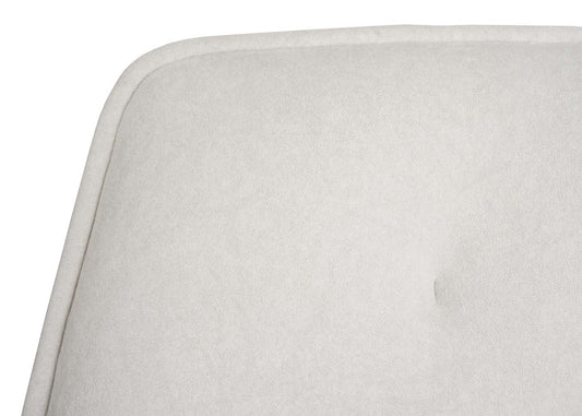 Cosmo Casa - Set van 6 Eetkamerstoelen - Gestoffeerd - Textiel - Crème-Beige