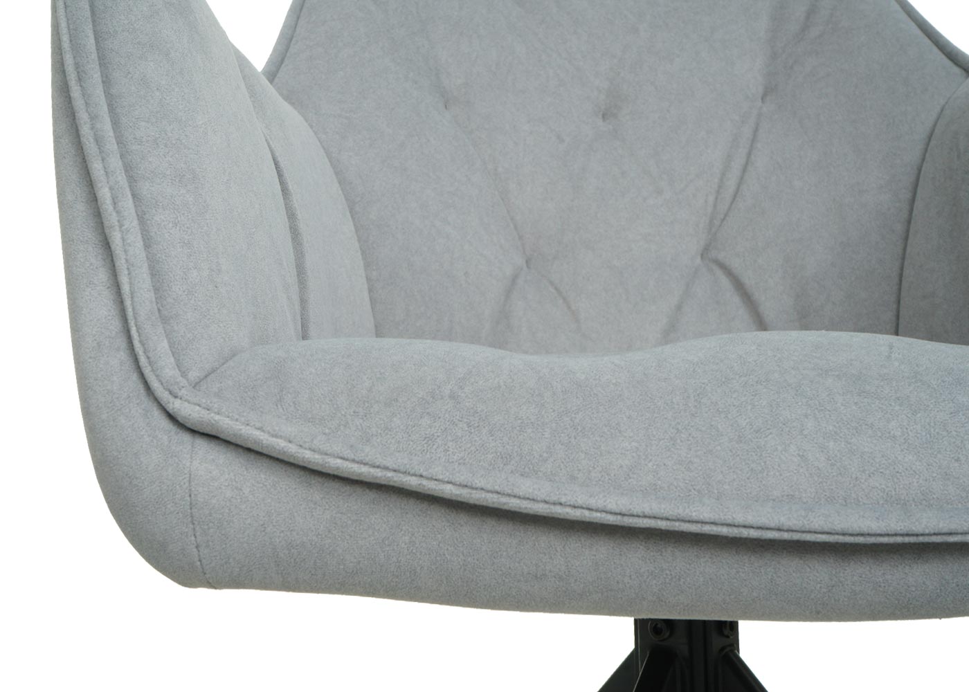 Cosmo Casa - Set van 6 Eetkamerstoelen - Gestoffeerd - Textiel - Lichtgrijs