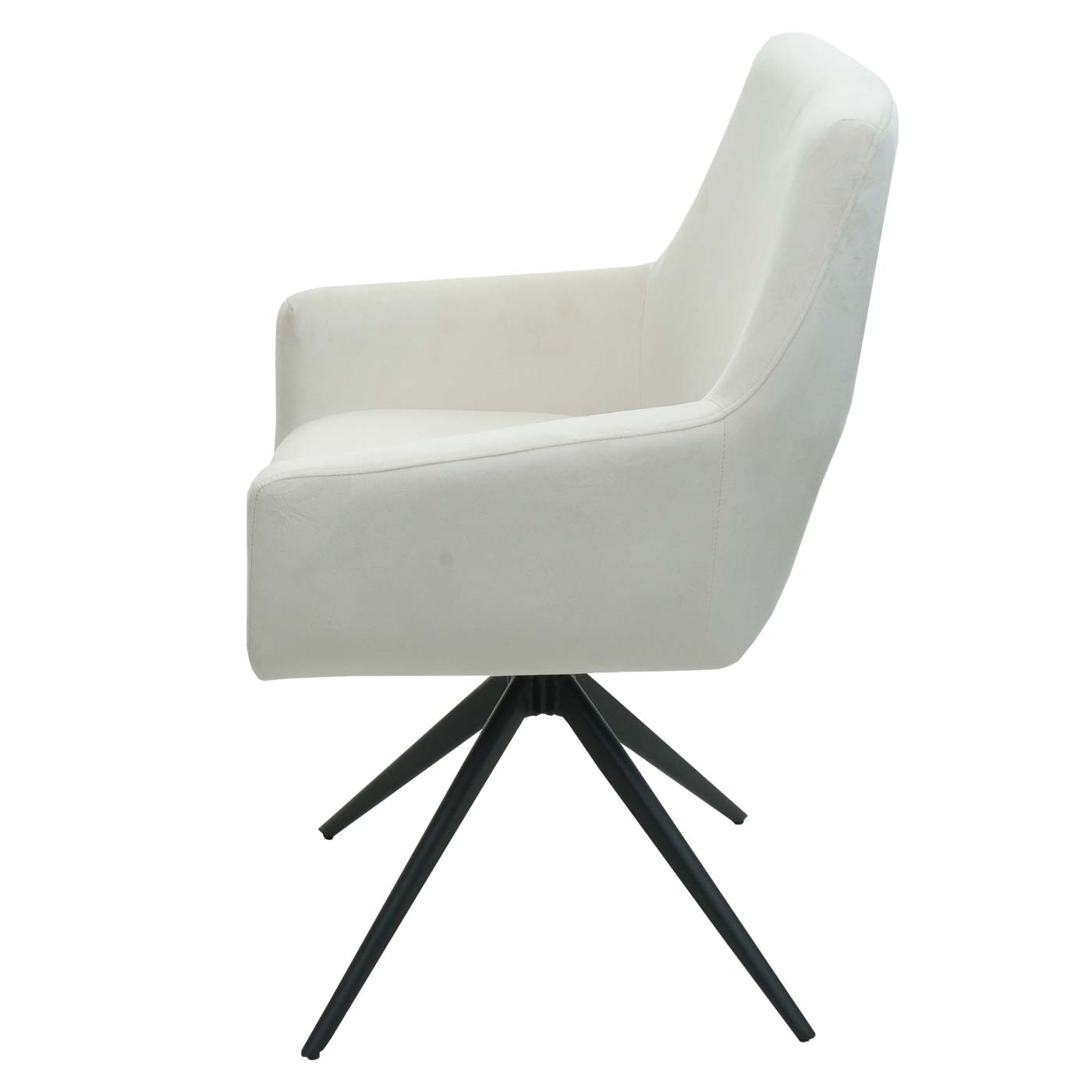 Cosmo Casa - Set van 6 Eetkamerstoelen - Armleuning - Textiel - Crème-Beige